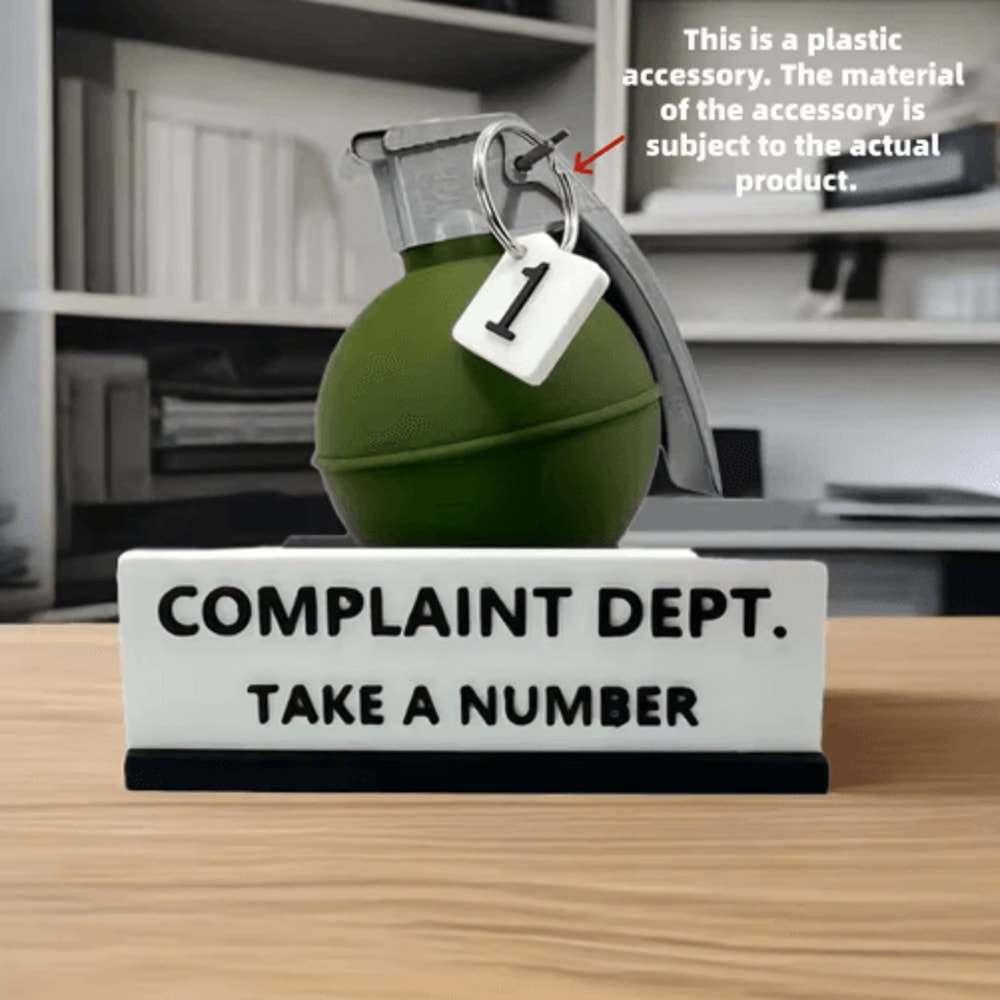 Funny Complaint Department Desk Sign 3D Printed Office Prank Gift For Coworkers 5