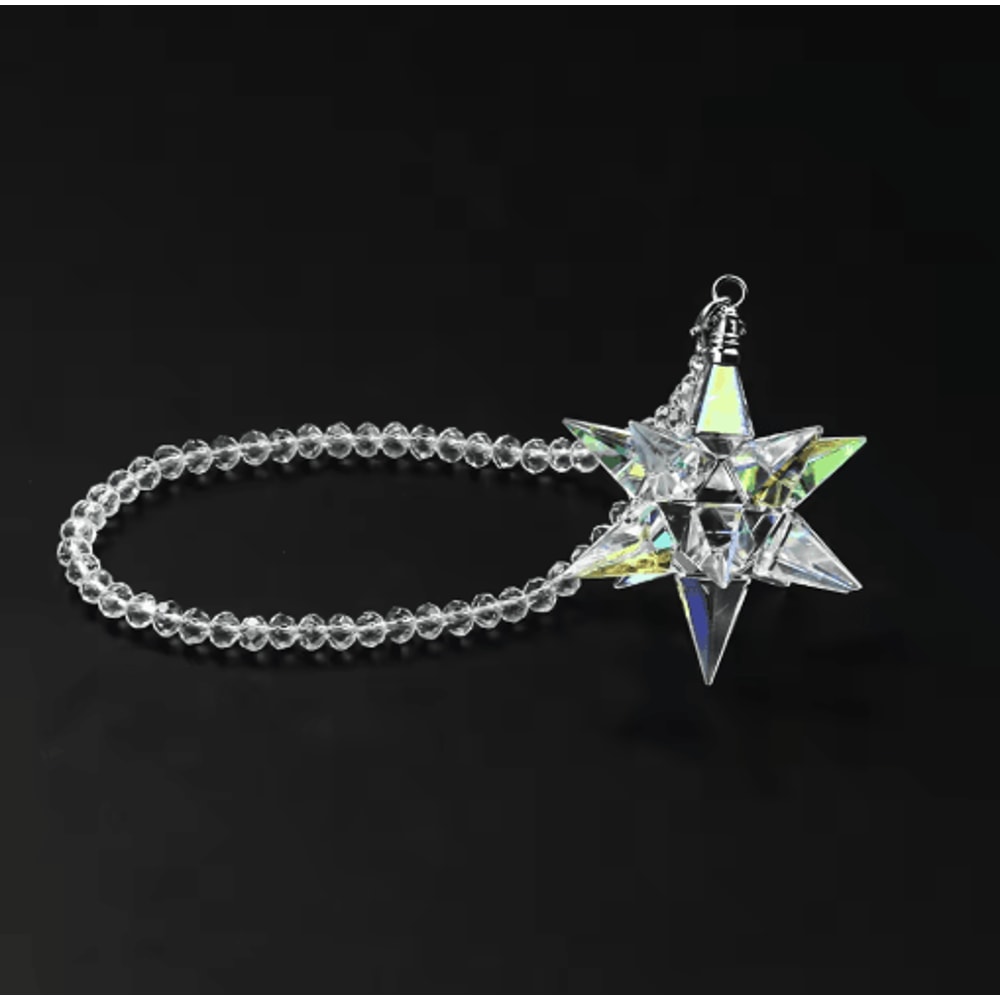 AB Crystal Meteor Hanging Pendant Rainbow Maker Car Mirror Decor 3