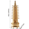 Feng Shui Wenchang Pagoda Statue Zinc Alloy Chinese Tower Decor For Home Office 5