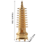 Feng Shui Wenchang Pagoda Statue Zinc Alloy Chinese Tower Decor For Home Office 5