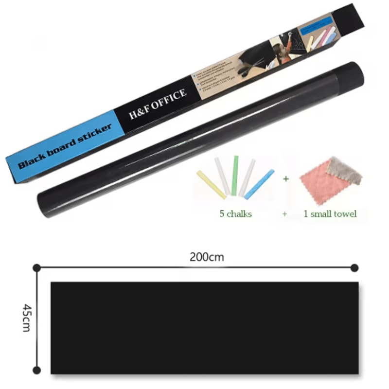 PVC Chalkboard Wall Sticker Erasable Blackboard Decal For Kids Office Use 1
