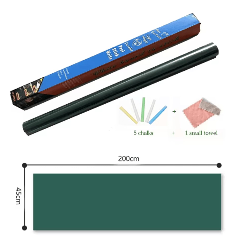 PVC Chalkboard Wall Sticker Erasable Blackboard Decal For Kids Office Use 2