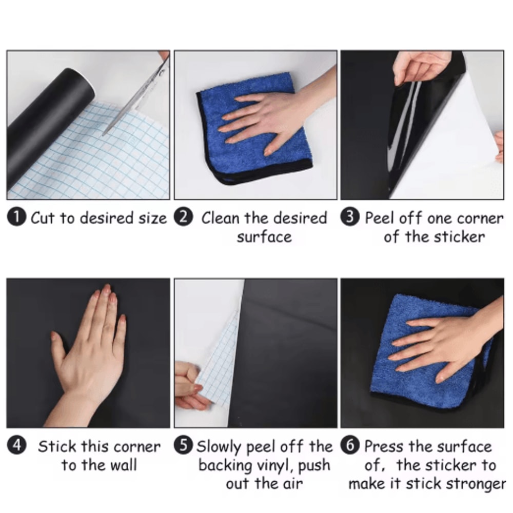 PVC Chalkboard Wall Sticker Erasable Blackboard Decal For Kids Office Use 4