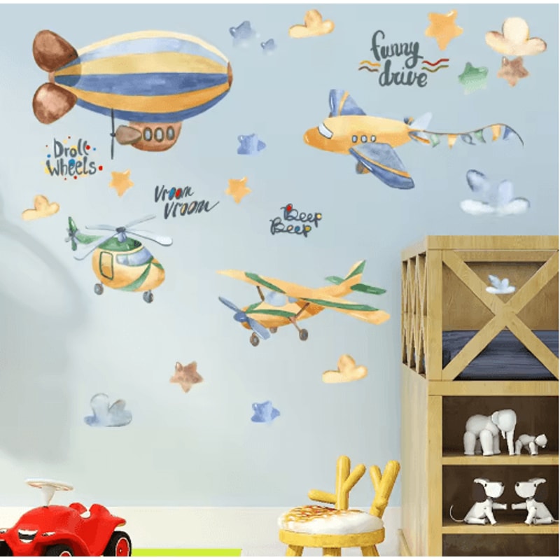 Astronaut Wall Stickers Space Nursery Wall Decals For Kids Room Decor 4