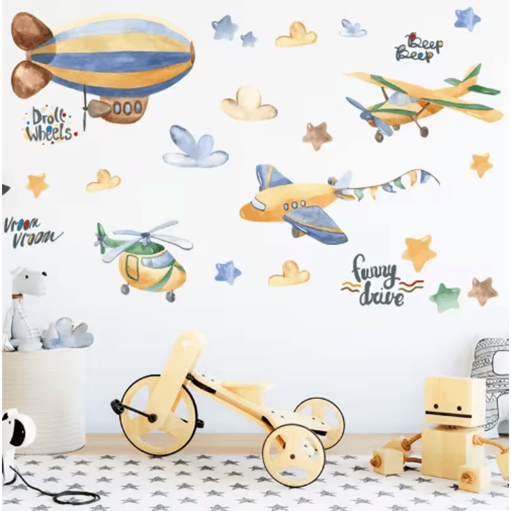 Astronaut Wall Stickers Space Nursery Wall Decals For Kids Room Decor 7