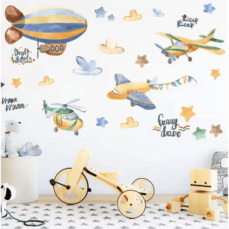 Astronaut Wall Stickers Space Nursery Wall Decals For Kids Room Decor 7