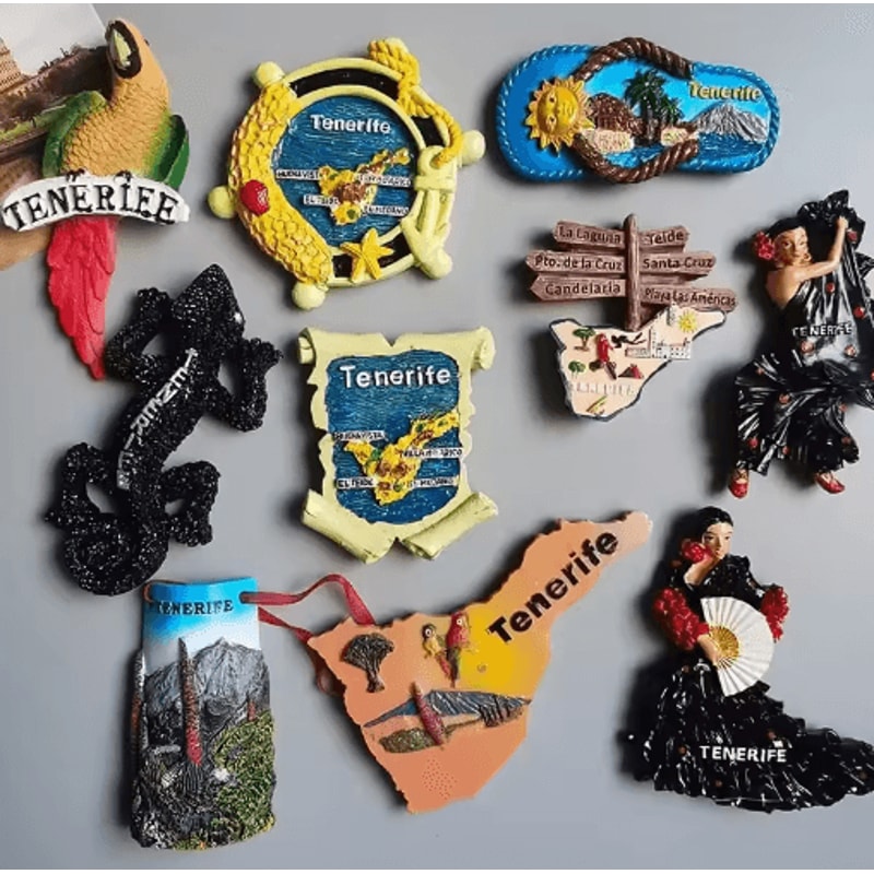 Spain Tenerife Fridge Magnets Travel Souvenir Decor For Home Kitchen 0