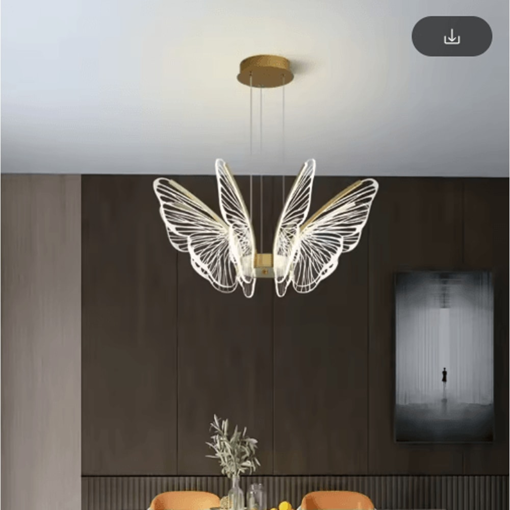 Butterfly Acrylic Chandelier Minimalist Hanging Light For Living Room Kitchen 0