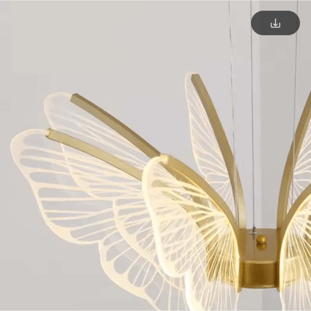 Butterfly Acrylic Chandelier Minimalist Hanging Light For Living Room Kitchen 6