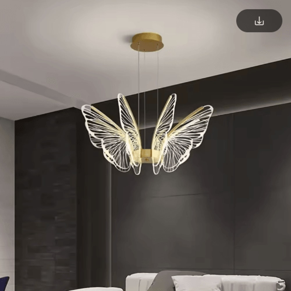 Butterfly Acrylic Chandelier Minimalist Hanging Light For Living Room Kitchen 9