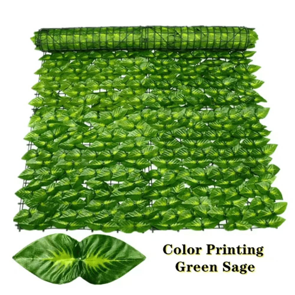 Artificial Ivy Hedge Fence Panel Faux Leaf Privacy Screen For Balcony Garden 2