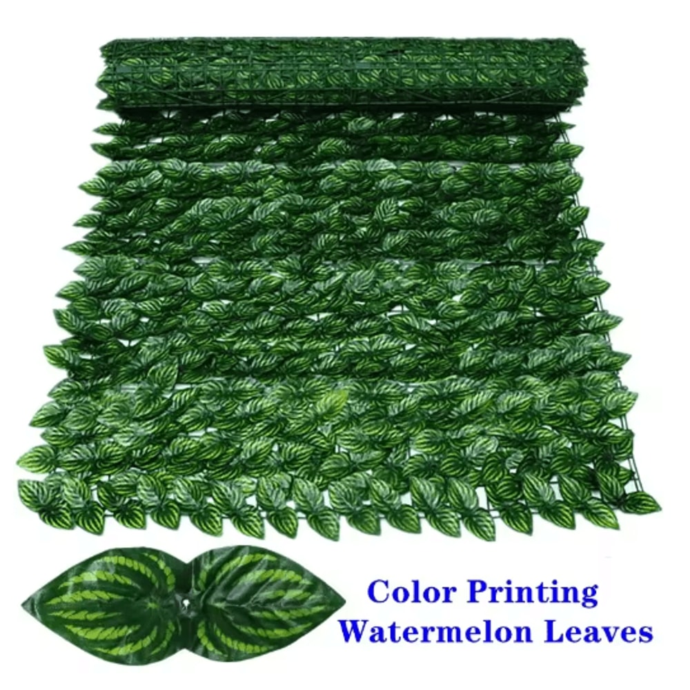 Artificial Ivy Hedge Fence Panel Faux Leaf Privacy Screen For Balcony Garden 3