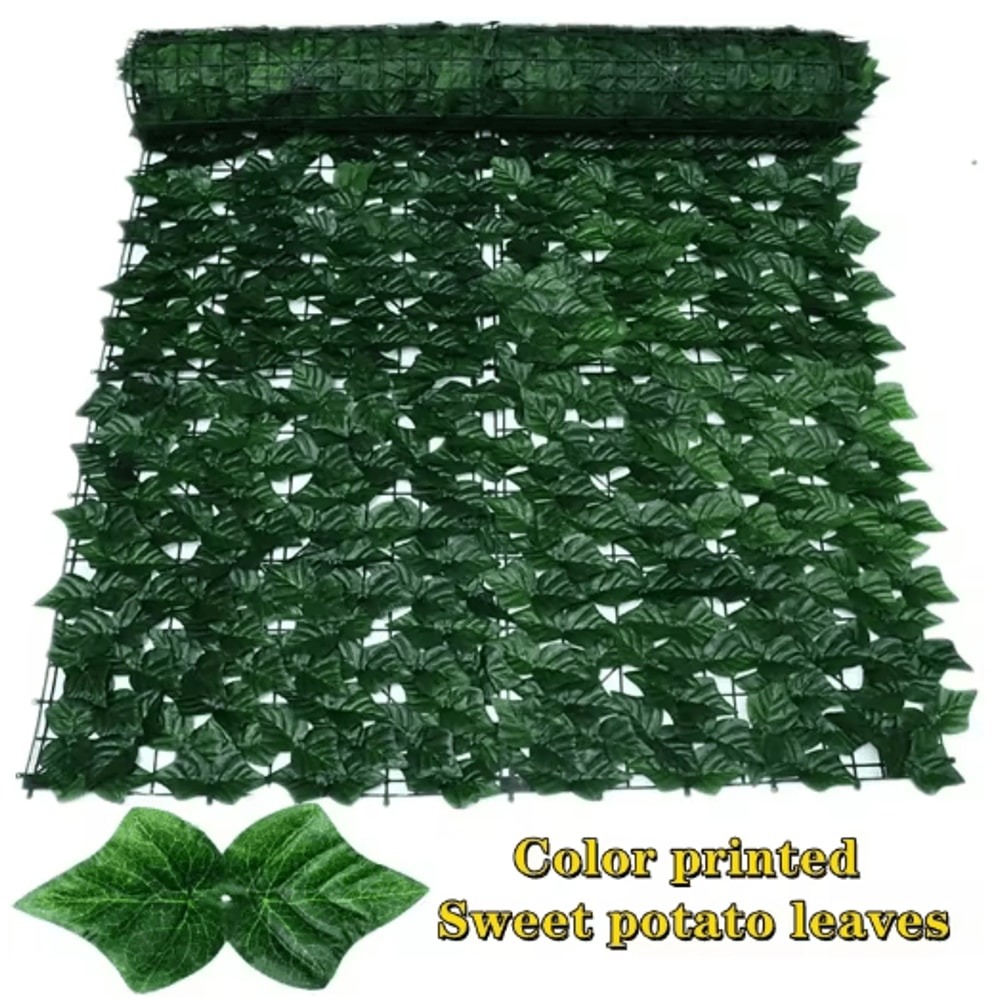 Artificial Ivy Hedge Fence Panel Faux Leaf Privacy Screen For Balcony Garden 4