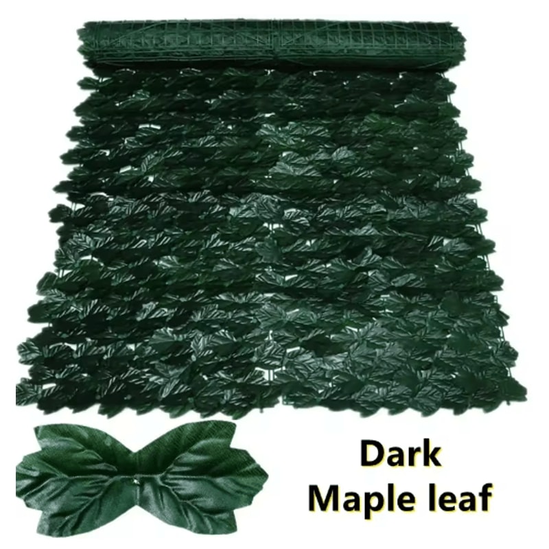 Artificial Ivy Hedge Fence Panel Faux Leaf Privacy Screen For Balcony Garden 6