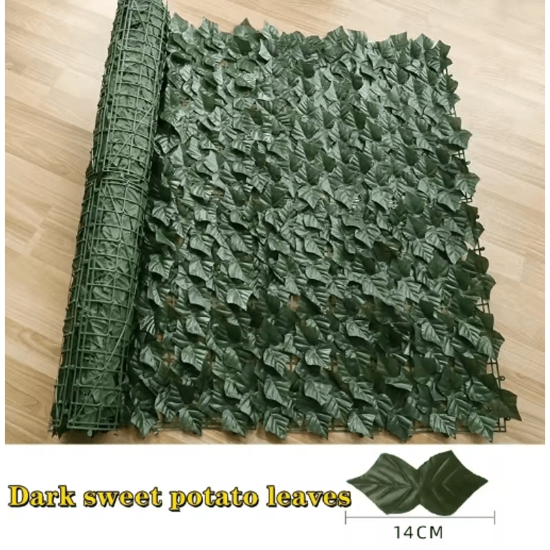 Artificial Ivy Hedge Fence Panel Faux Leaf Privacy Screen For Balcony Garden 7