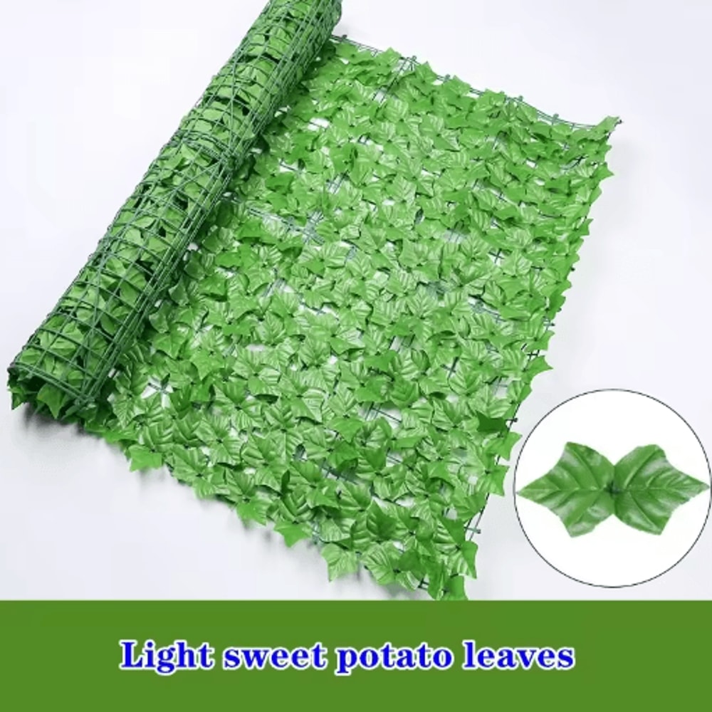 Artificial Ivy Hedge Fence Panel Faux Leaf Privacy Screen For Balcony Garden 8