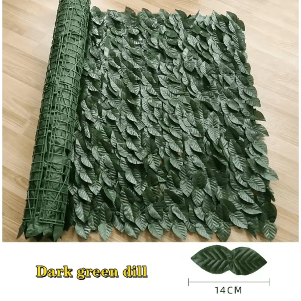 Artificial Ivy Hedge Fence Panel Faux Leaf Privacy Screen For Balcony Garden 9