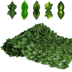 artificial ivy hedge fence panel faux leaf privacy screen for balcony & garden