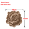 European Wooden Rose Applique Hand Carved Furniture Cabinet Decor Accent 11