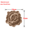 European Wooden Rose Applique Hand Carved Furniture Cabinet Decor Accent 12