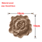 European Wooden Rose Applique Hand Carved Furniture Cabinet Decor Accent 13