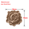 European Wooden Rose Applique Hand Carved Furniture Cabinet Decor Accent 13