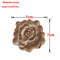 European Wooden Rose Applique Hand Carved Furniture Cabinet Decor Accent 14