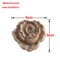 European Wooden Rose Applique Hand Carved Furniture Cabinet Decor Accent 18