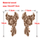 European Wooden Rose Applique Hand Carved Furniture Cabinet Decor Accent 19