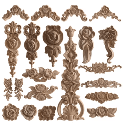 european wooden rose applique hand carved furniture & cabinet decor accent