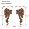 European Wooden Rose Applique Hand Carved Furniture Cabinet Decor Accent 23