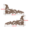 2PCS Rose Wood Carving Applique Floral Cabinet Door Decorative Furniture Accents 1