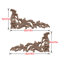 2PCS Rose Wood Carving Applique Floral Cabinet Door Decorative Furniture Accents 1