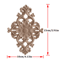 2PCS Rose Wood Carving Applique Floral Cabinet Door Decorative Furniture Accents 10