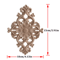 2PCS Rose Wood Carving Applique Floral Cabinet Door Decorative Furniture Accents 10