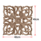 2PCS Rose Wood Carving Applique Floral Cabinet Door Decorative Furniture Accents 18