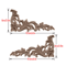 2PCS Rose Wood Carving Applique Floral Cabinet Door Decorative Furniture Accents 2