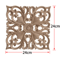2PCS Rose Wood Carving Applique Floral Cabinet Door Decorative Furniture Accents 20