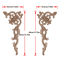 2PCS Rose Wood Carving Applique Floral Cabinet Door Decorative Furniture Accents 3