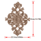 2PCS Rose Wood Carving Applique Floral Cabinet Door Decorative Furniture Accents 7