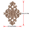 2PCS Rose Wood Carving Applique Floral Cabinet Door Decorative Furniture Accents 7