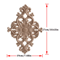 2PCS Rose Wood Carving Applique Floral Cabinet Door Decorative Furniture Accents 8
