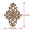 2PCS Rose Wood Carving Applique Floral Cabinet Door Decorative Furniture Accents 9