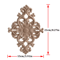 2PCS Rose Wood Carving Applique Floral Cabinet Door Decorative Furniture Accents 9