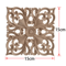 2PCS Rose Wood Carving Applique Floral Cabinet Door Decorative Furniture Accents 22