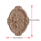 2PCS Rose Wood Carving Applique Floral Cabinet Door Decorative Furniture Accents 25