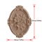 2PCS Rose Wood Carving Applique Floral Cabinet Door Decorative Furniture Accents 26