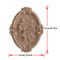 2PCS Rose Wood Carving Applique Floral Cabinet Door Decorative Furniture Accents 27