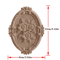 2PCS Rose Wood Carving Applique Floral Cabinet Door Decorative Furniture Accents 28