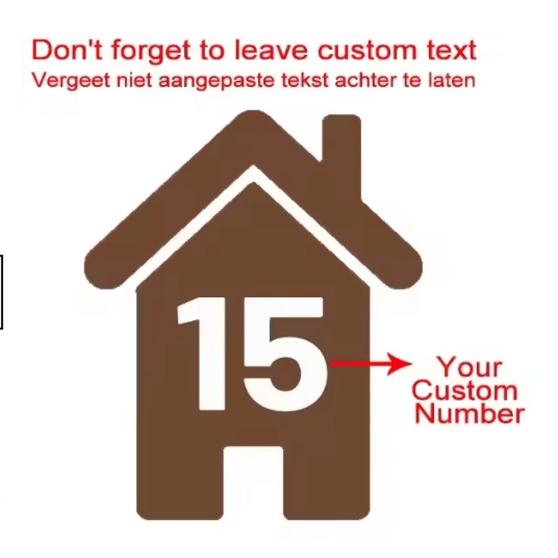 4PCS Vinyl Bin Number Stickers Custom House Number Decals For Trash Bins 8